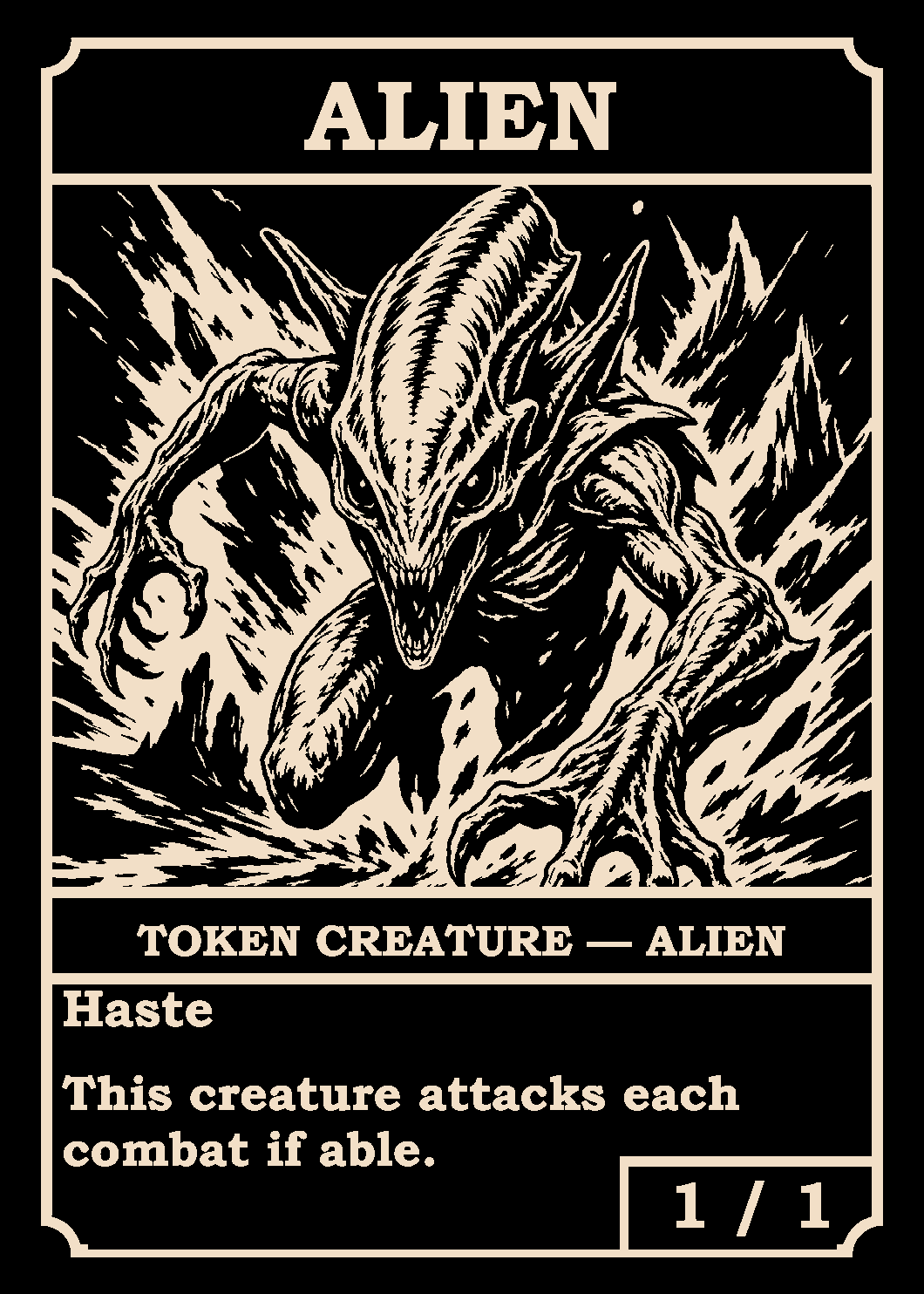 Alien token card (1/1)