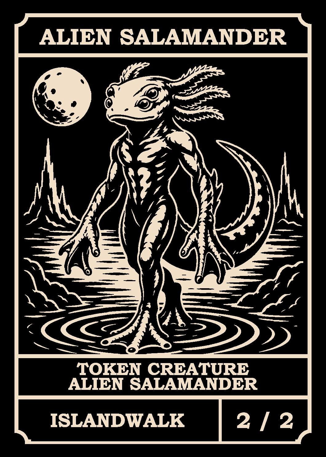 Alien Salamander token card (2/2)