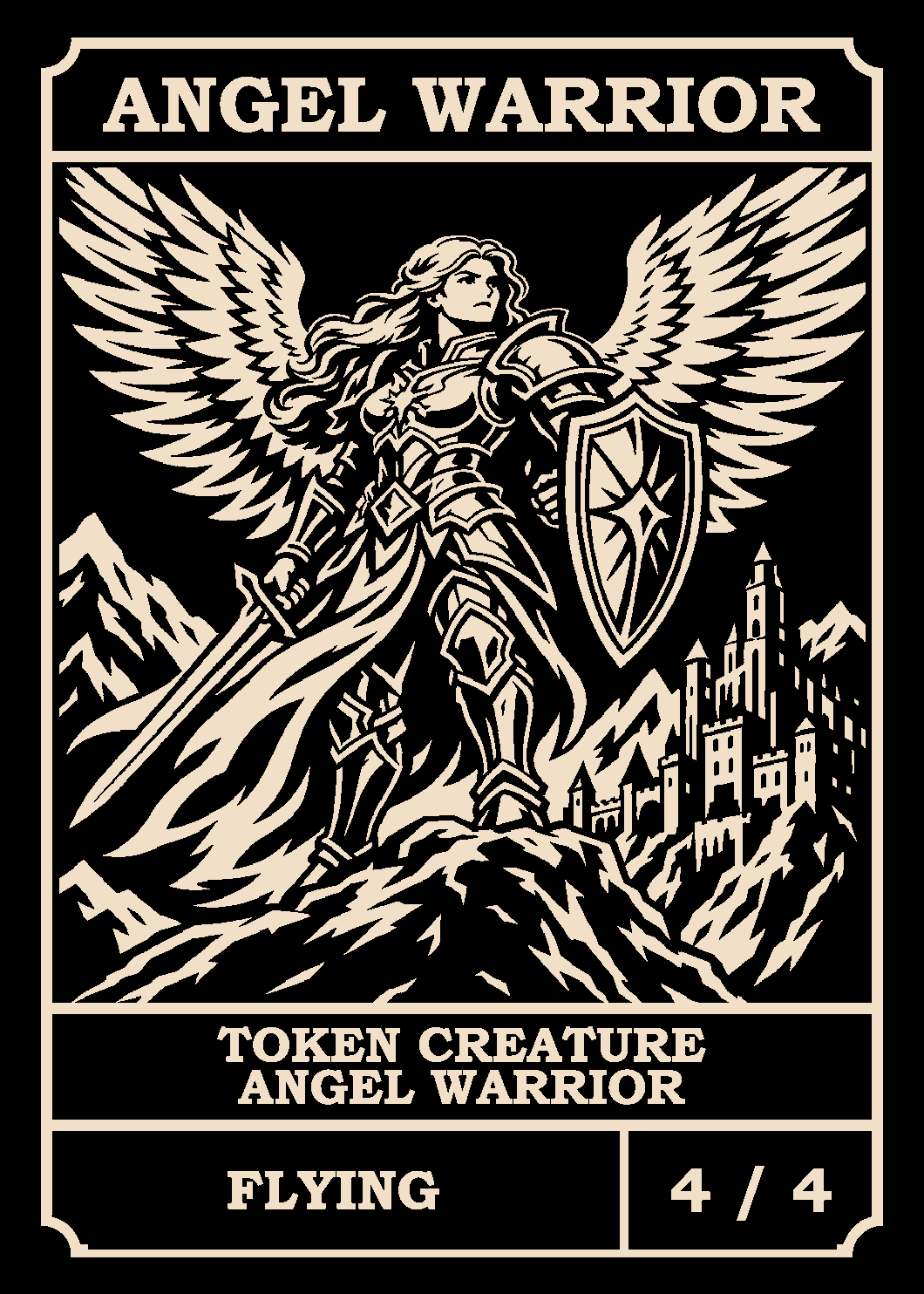 Angel Warrior token card (4/4)