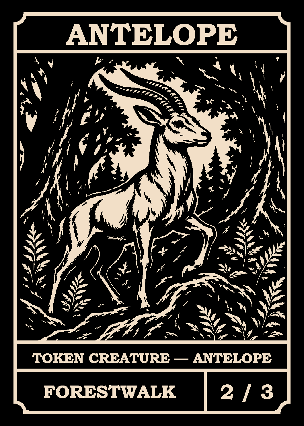 Antelope token card (2/3)
