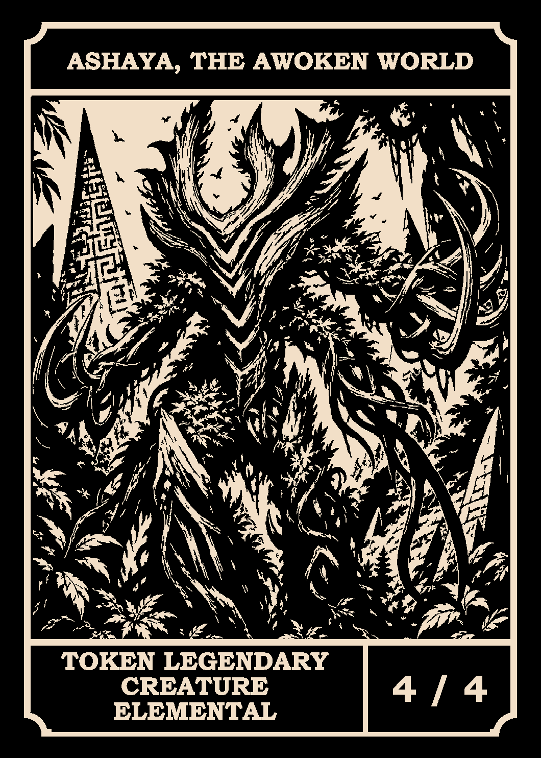 Ashaya, the Awoken World token card (4/4)