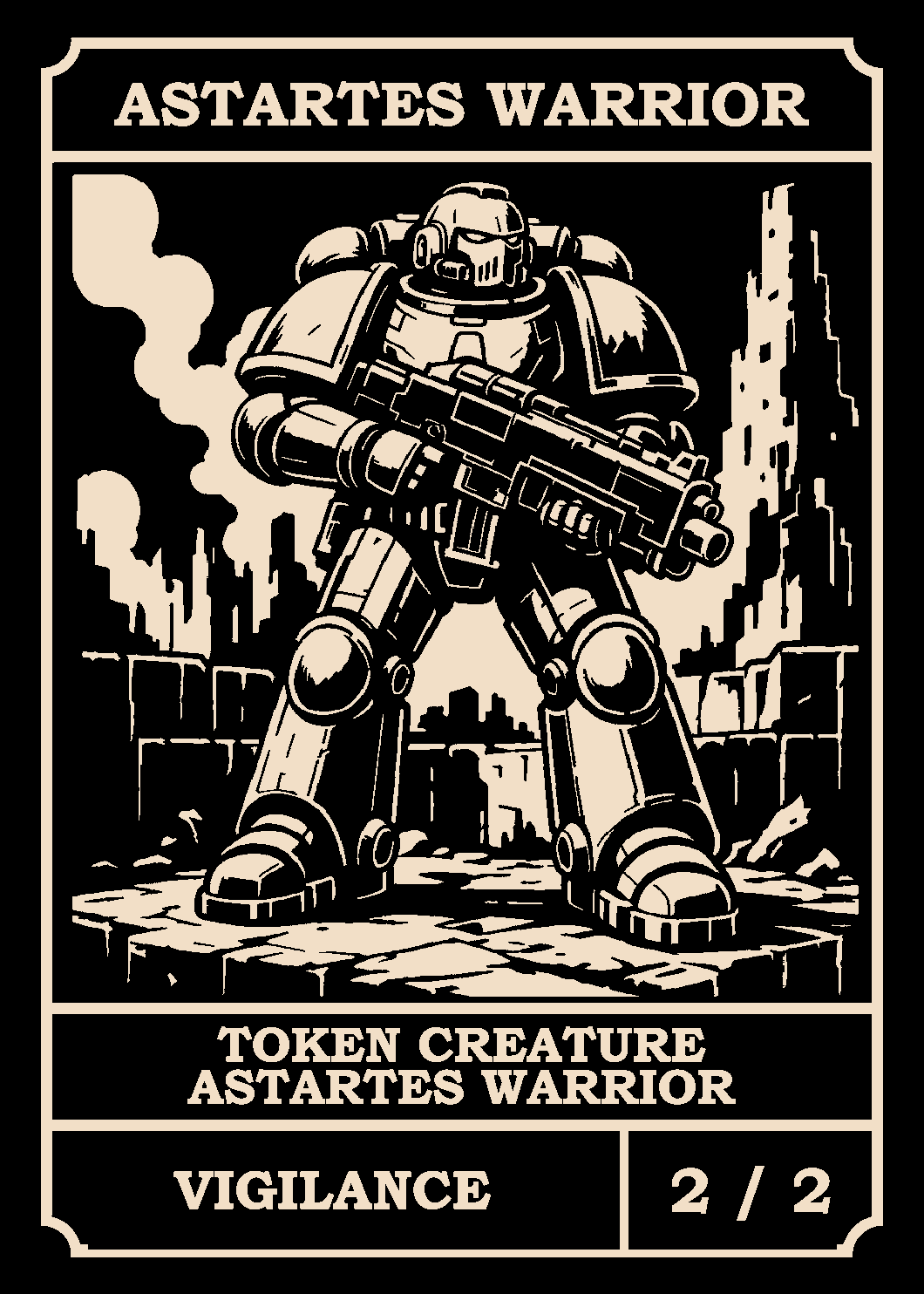 Astartes Warrior token card (2/2)