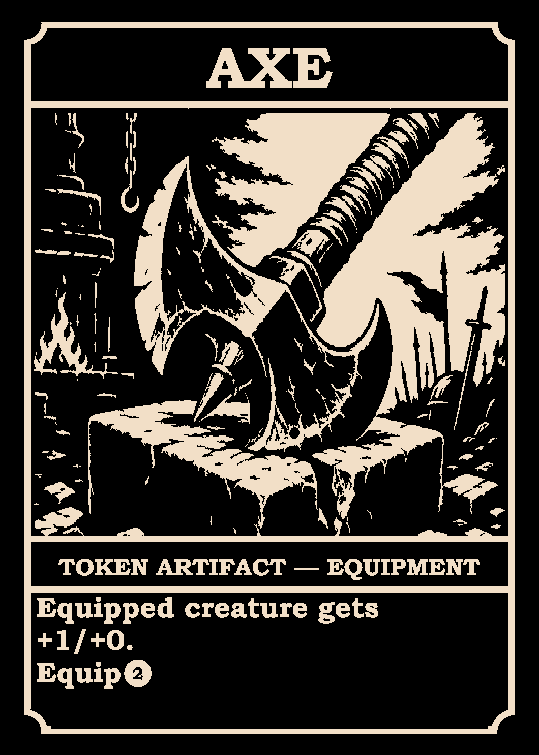 Axe token card