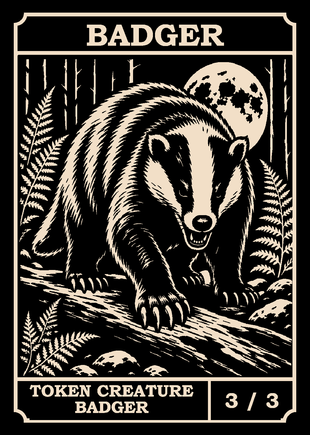 Badger token card (3/3)