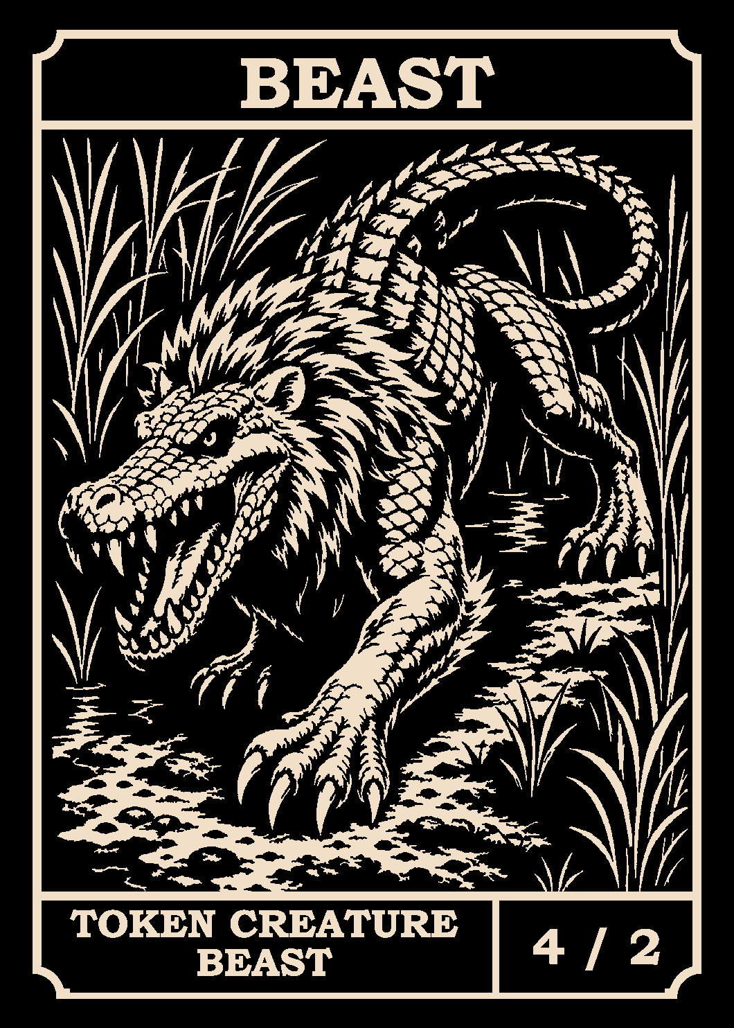 Beast token card (4/2)